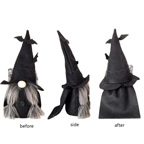 3 st/set Halloween Tomtedockor Ansiktslös Dockdekor för Öppen Spis Fönster Halloween Julklapp för Öppen Spis Fönster Hylla AS SHOW