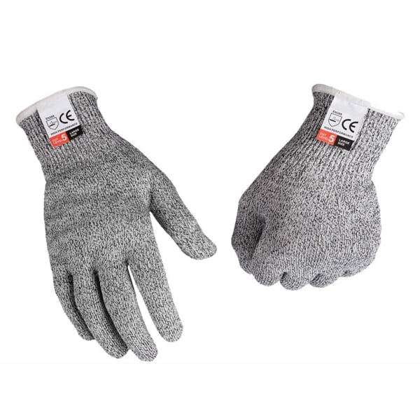 1 Par HPPE Kjøkkenhagearbeid Håndbeskyttende Hansker Slakter Kjøtthakking Arbeidshansker Votter Dame Herre Hansker Dropshippin grey XL 2 Pair
