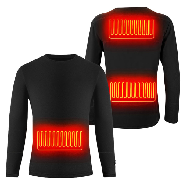 Vinteruppvärmning Underkläder Thermal Set USB Eluppvärmda T-shirts & byxor Batteridrivna Skidkläder Motorcykel Jacket XL
