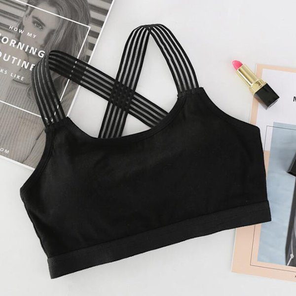 Joogaliivit Iskunkestävät Push Up Urheiluliivit Juoksuun Joogaan Kuntosalille Crop Top Hengittävät Treeniliivit grey Free Size