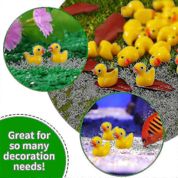 200 st Mini Gula Ankor Ankungar Små Ankor Trädgårdslandskap Akvarium Dockhus Krukväxter Dekoration 7 färger Gul 10 ST Yellow 10 PCS