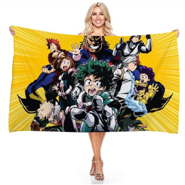 My Hero Academia Badehåndkle Anime 3d Delikat Mikrofiber Badehåndkle Utendørs Teppe Stue Hjem Dekor Svømming Mote 9 150X180CM