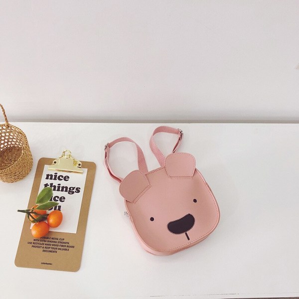 Nya Tecknade Mini Babyväskor PU Läder Barn Skolryggsäck för Flickor Pojkar Barn Ryggsäckar Väska Baby Tillbehör 1-5Å Pink