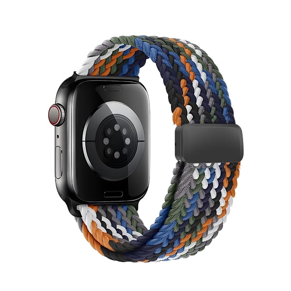 Klockarmband för Apple Watch iWatch S1-S9:38/40/41/S10:42MM metall inre magnetiskt spänne denim färgstark