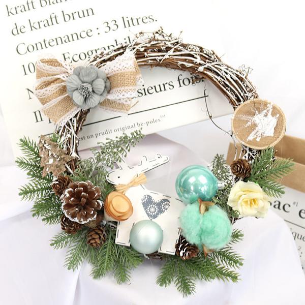 Juledekorationer Krans Krans Vindueslayout Dørhængende Tengxian Venue Layout Julekrans Light green Deadwood Garland
