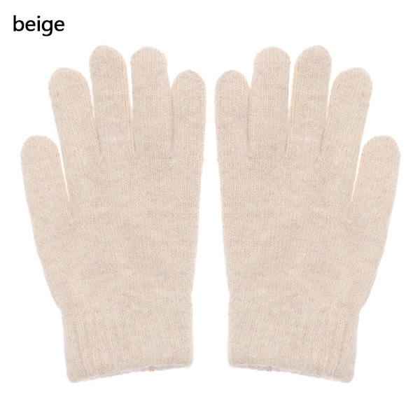 1 par Vinter Elastisk Uld Cashmere Cykelkørehandsker Fuld Finger Handsker Votter Kvinder Mænd Mode Udendørs Skihandsker camel One Size