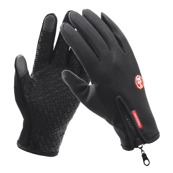 Moto Touch Screen Motorcykel Racing Ridhandskar Vinter Motorcykel Handskar Vinter Thermal Fleece Fodrade Vattentäta Uppvärmda Guantes Black A M