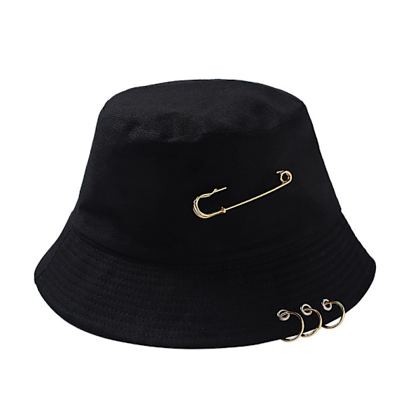 Dame bucket hat Ring Sød Dame Flad Mode Sort Bob Hat Hip Hop Fiskehat Sommer Panama Fisker Streetwear Ny Hat gray One Size