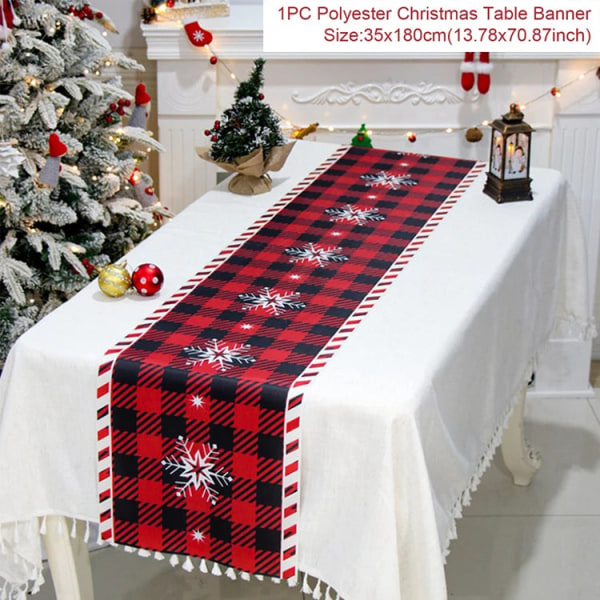 Joulupöytäliina Hyvää Joulua Koristeet 2023 Kotiin Pöytäliina Navidad Noel Kerst Joulu Lahjat Uusi Vuosi 2024 Natal polyester 26 as picture