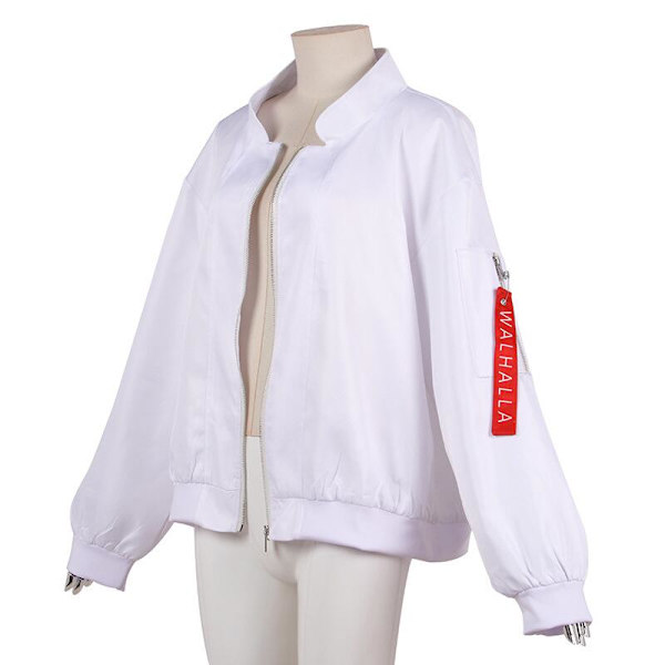 Tokyo Revengers Hanemiya Kazutora Cosplay Kostym Vit Kappa Uniform Baseballjacka Halloween Kostymer för Män style1 L