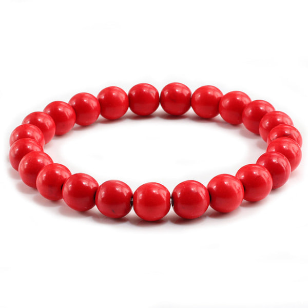 Natursten Lava Matt Hematit Pärlor Armband Mode Charm Buddha Bön Armband För Män Kvinnor Yoga Smycken Gåvor pulseras Red 18cm