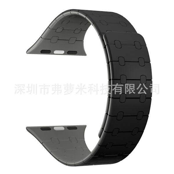 Klockarmband för Apple Watch iWatch 38/40/41mm svart+grå
