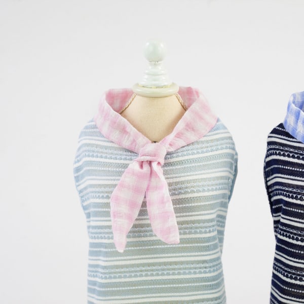 Sommer alfabet vest mønster kæledyrstøj Blue XXL