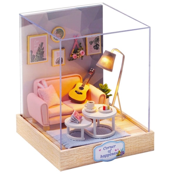 Cutebee DIY Dollhouse 1/36 skala miniatyr dockskåp Japansk trädgårdsbyggsats Leksaker för barn Födelsedagspresenter QT32