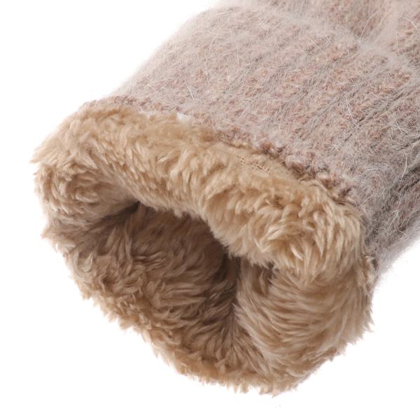 Nye Doble Kaninhårhansker Dame Vinter Koreansk Versjon Ensfarget Alle Fingre Vinter Damehansker Jentevotter camel One Size