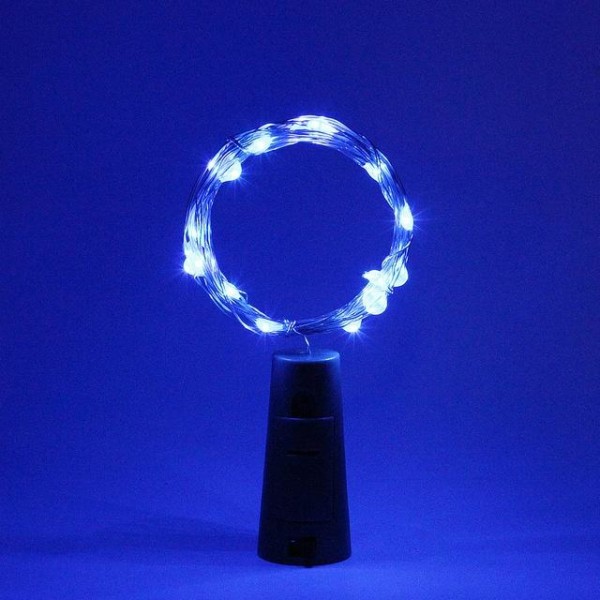 1M/2M LED Ljusslingor Koppar Silvertråd Fairy Light Girlang Flaskpropp För Glas Hantverk Bröllop Juldekoration White 1M 10LEDs