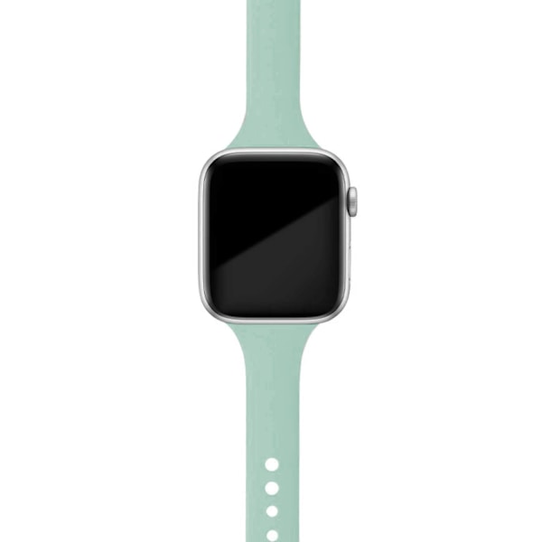 Slank rem til Apple Watch rem 40mm 44mm 38mm 42mm Silikone armbånd urrem correa iWatch 6 se 5 4 3 7 45mm 41mm amber green 9 38mm 40mm 41mm