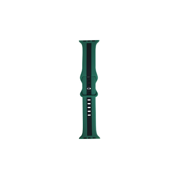 Kellon ranneke Apple Watch iWatch 42-49mm tummanvihreä mustalla