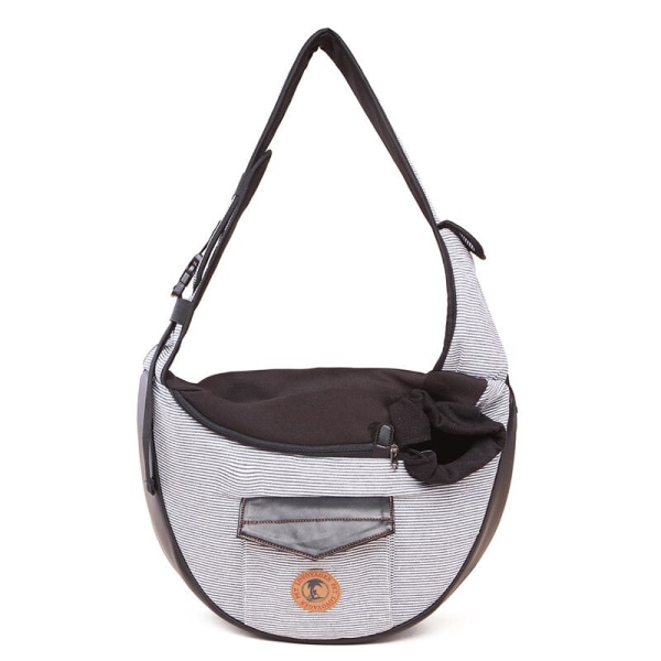 Kæledyrsartikler Hvalpebærer Udendørs Rejse Hund Skuldertaske Mesh Oxford Enkelt Komfort Sling Håndtaske Tote Pung Gray 28 x 13 x 36cm