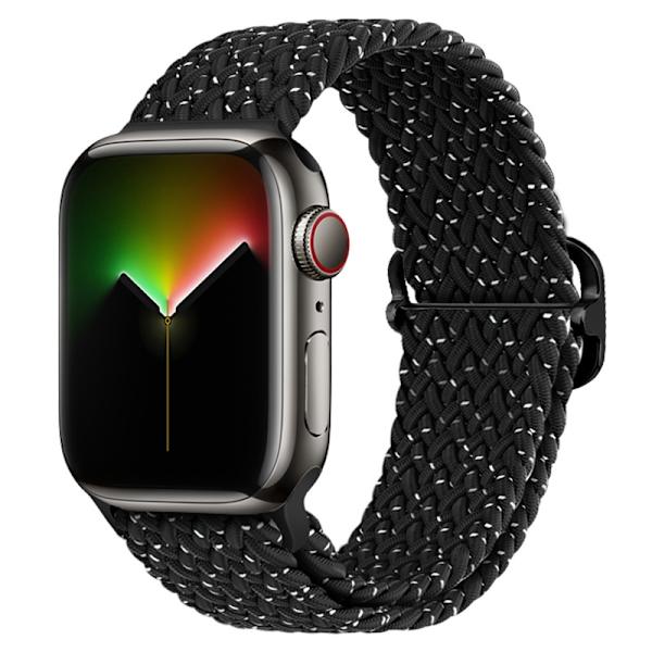 Klockarmband för Apple Watch iWatch 42/44/45/49mm 8-formad spänne stjärnsvart