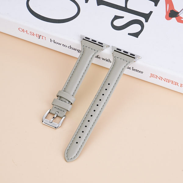 Klockarmband för Apple Watch iWatch för 42-44-45mm ljusgrå