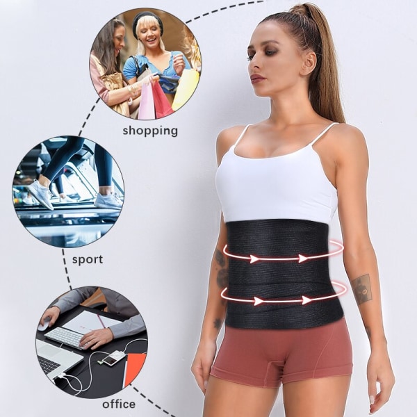 Shapewear Waist trainer Shaperwear Bälte Kvinnor Bantning Magen Wrap Bälte Motståndsband Body Shaper Fajas Control Strap Ny Dropshipping black  6 meters