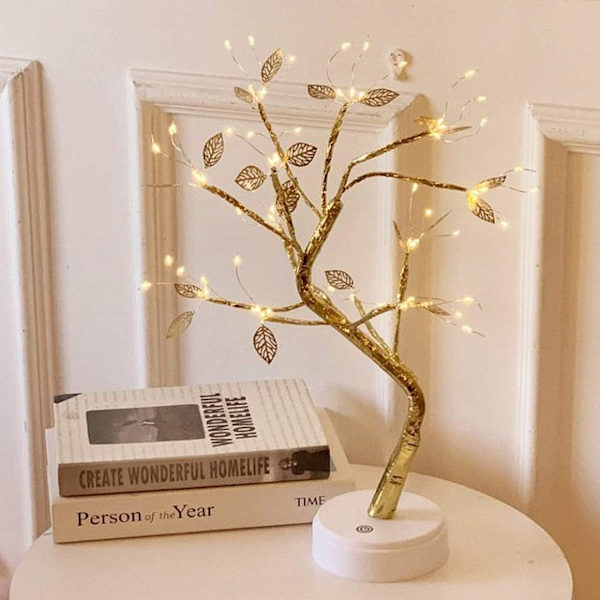 LED Fairy Nattlys LED Juletre Nattlampe Batteri USB Drevet Nattbordslampe Studielampe For Rom Pult Feriebelysning Dekor 1 USB Battery Power