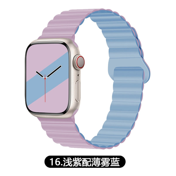 Kellon ranneke Apple Watch iWatch -kelloon Soveltuu: 10. sukupolvi 42mm 16 vaaleanvioletti ja utuinen sininen