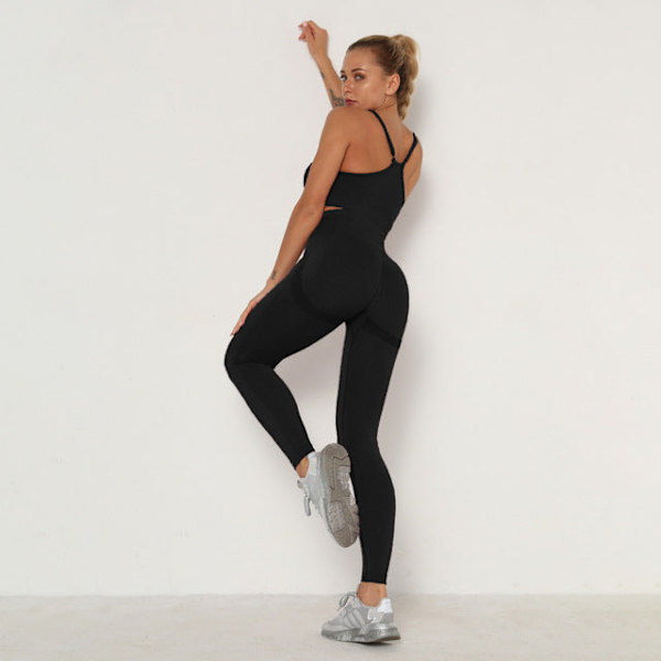 Yoga Byxor Push Up Leggings Dam Gym Sport Fitness Yoga Leggings Light purple L