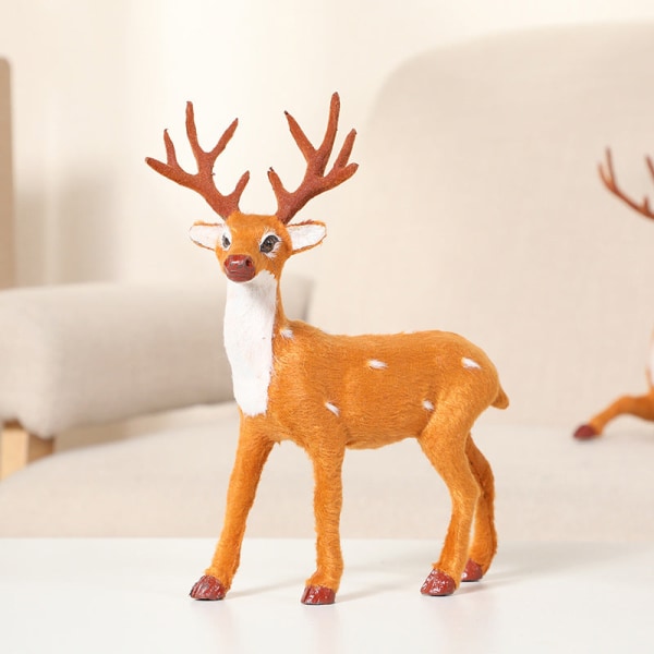 Bakning Julgransdekoration Mini Söt Sika Hjort Shopping Fönster Simulering Small sika deer High 15cm