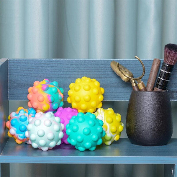 2023 Ny Boll Stress Relief Pop Antistress DNA Klämbollar För Barn Vuxna Handtryck Squishy Fidget Leksak Red blue