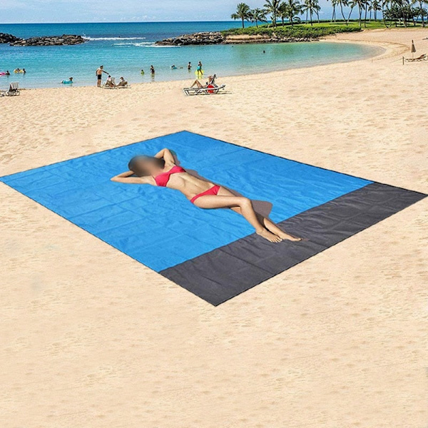 Svømmebassin Tilbehør Strandhåndklæder Måtte Anti Sandfri Strand Anti Sand Strandtæppe Vindtæt Sandtæt Overdimensioneret Lomme F 2-1.4m
