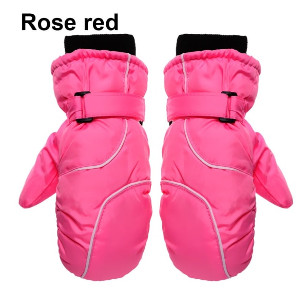 1 Par Nye Mote Barn Vinter Snø Varme Hansker Gutter Jenter Ski Vindtett Vanntett Tykke Votter Holder Fingrene Varme 6-12 years old6 One Size