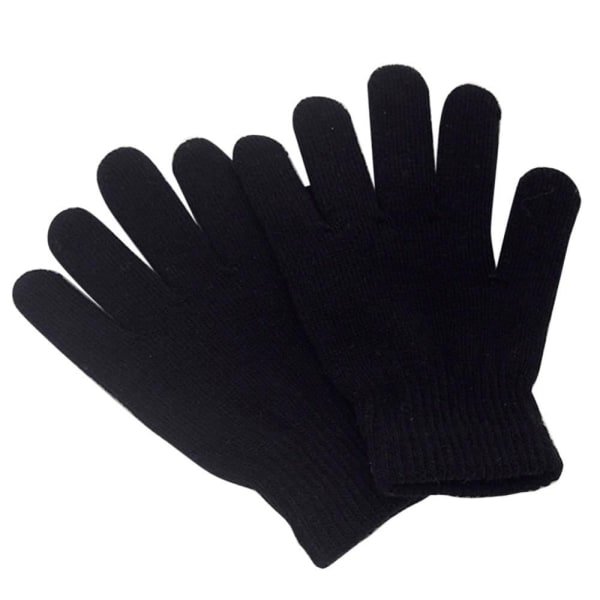 1 par magiske handsker til piger og drenge, fuld finger, strækbare, strikkede, varme vinterhandsker, blandede farver, strikkede handsker, 2 modeller child Skull Claw