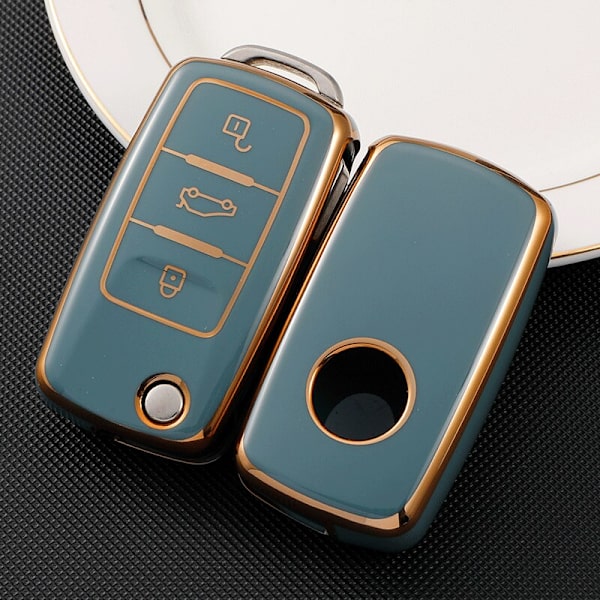 Mjukt TPU Bilnyckelfodral För Polo Tiguan Passat B5 B6 B7 Golf 4 5 6 MK6 Jetta Lavida För Skoda Octavia Keychain