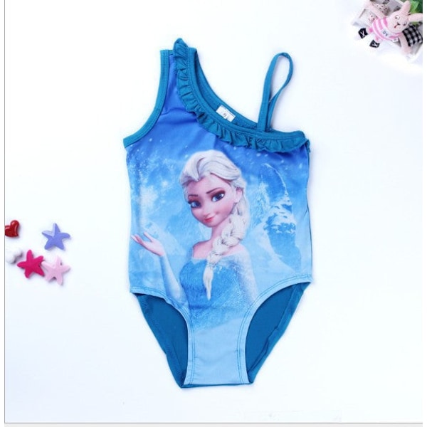 Baddräkt Barnkläder Baddräkt Badkläder Light Blue XS（90C）