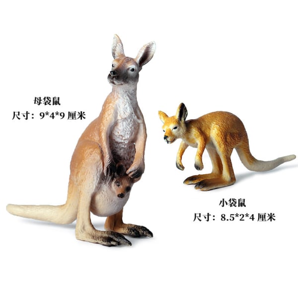 Vilde Dyremodel Legetøj Dekoration Solid Tiger Løve Flodhest Næsehorn Elefant Panda Ko Sæt Børnelegetøj Hippo family 2 sets [0.13kg]]