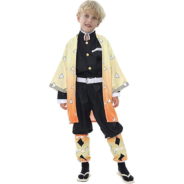 Børne Anime Demon Slayer Kimetsu No Yaiba Cosplay Kostume Kimono Kamado Tanjirou Kamado Nezuko Børne Halloween Kostume Paryk Sæt style9 Kids 130cm
