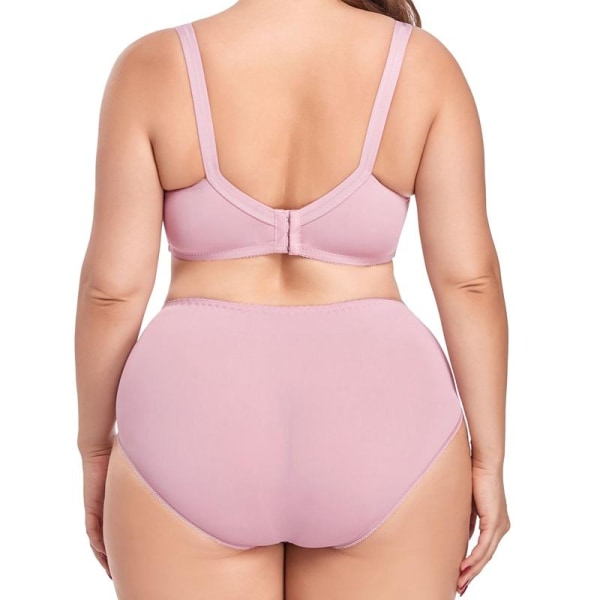 Erittäin ohut plus-koon rintaliivisetti 38-48 D-kuppi naisten alusvaatesetti L-5Xl isokokoiset pikkuhousut Red 105D