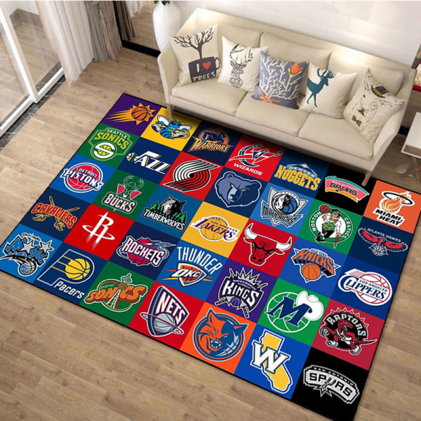 Basketboll Matta Vardagsrum Soffa Soffbord Kudde Sovrum Sängfilt Rum Dekorativ Matta NBA-05 50*80cm