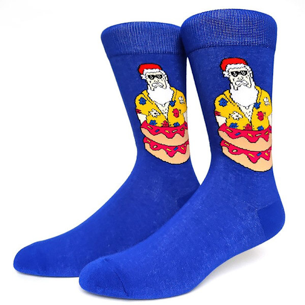 59 Stil Herr Julstrumpor Roliga Jul Tomte Gran Snöflinga Älg Snö Bomull Tub Besättning Glada Strumpor Herr Nyår Sokken 39 EU 38-45