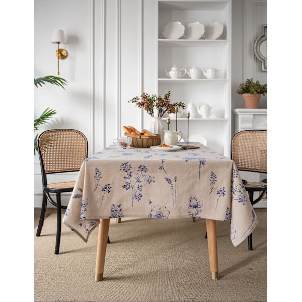 INS Stil Bomull Linne Duk Etnisk Stil Bohemisk Svart och Vit Tryckt Matsalsduk Bokduk Linen arrow without lace 140*180