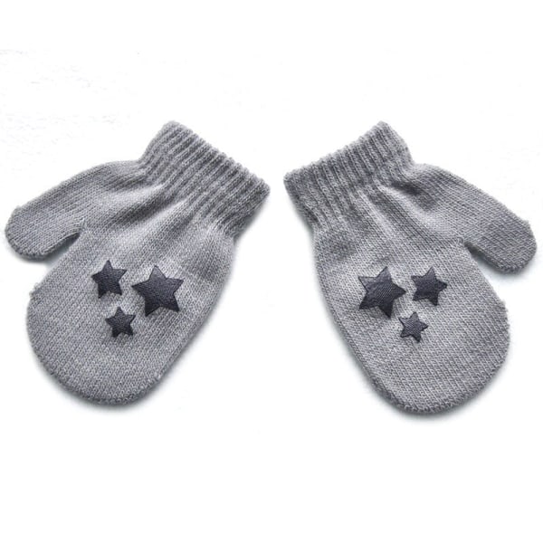 Tegneserie Ræv Baby Vanter Vinter Varme Børn Baby Pige Handsker Strikkede Børn Småbørn Bidering Vante Handschoen style2 gray2