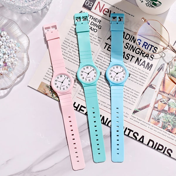 Studentklokke Pointer Barneklokke Dameklokke Quartzklokke Light pink