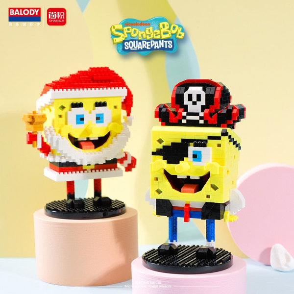 SvampeBob Firkant Mikropartikler Byggeklodser By Patrick Star Blæksprutte Charme Børnelegetøj Fødselsdagsgaver 785pcs Original box