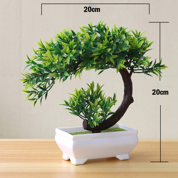 Kunstige planter Bonsai Lite Tre Simulering Potteplanter Falske Blomster Bord Pottepynt Hjemmedekorasjon Hotell Hagedekor 08