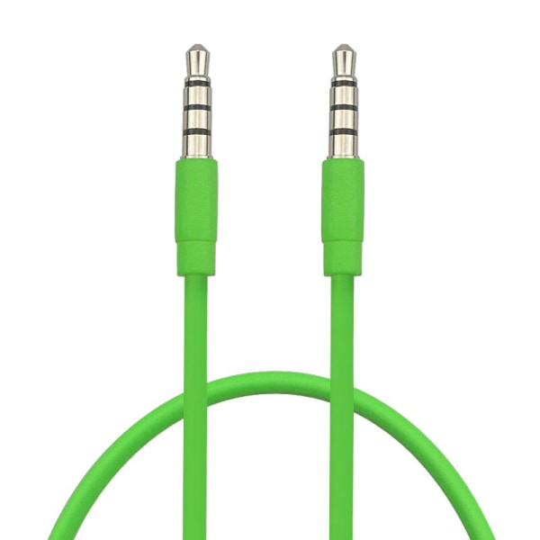 4-polig Aux-kabel 3,5 mm hane till hane Jack Ljudkabel Nickelpläterad kontakt Stereo Ljudsladd för Hörlurar Högtalare MP3/4 CD-spelare Black 1.5M