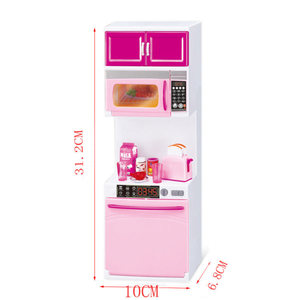 Simulering Set Barn Låtsaslek Matlagningsskåp Verktyg Bordsartiklar Dockor Kostymer Leksaker Pussel Pedagogisk docka för flickor Present 6921-2