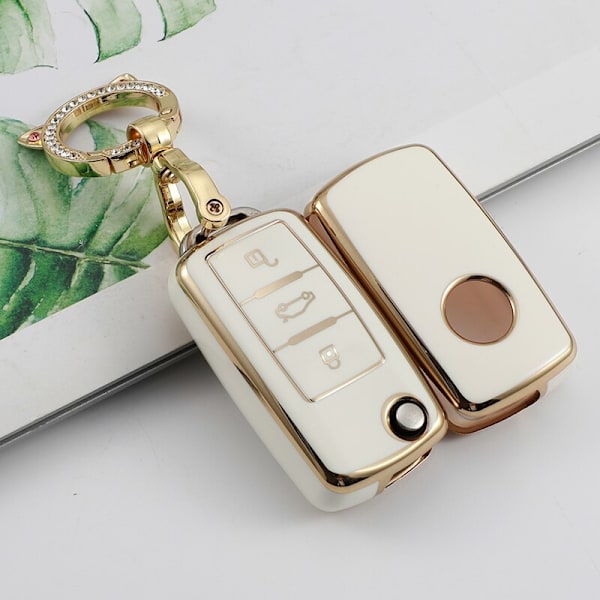 Blødt TPU Bil Nøgle Etui Cover Til Polo Tiguan Passat B5 B6 B7 Golf 4 5 6 MK6 Jetta Lavida Til Skoda Octavia Keychain