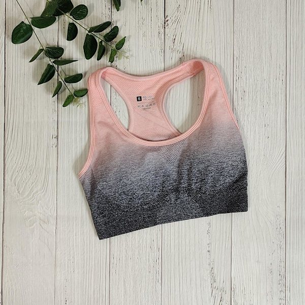 Joogasetti Rintaliivit ja Leggingsit Fitness-urheiluvaatesetti Naisille Pink2 bra M